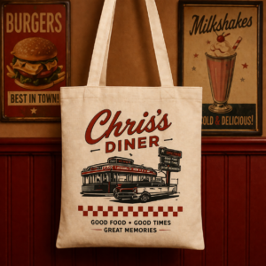 Chris’s Diner Retro Tote Bag